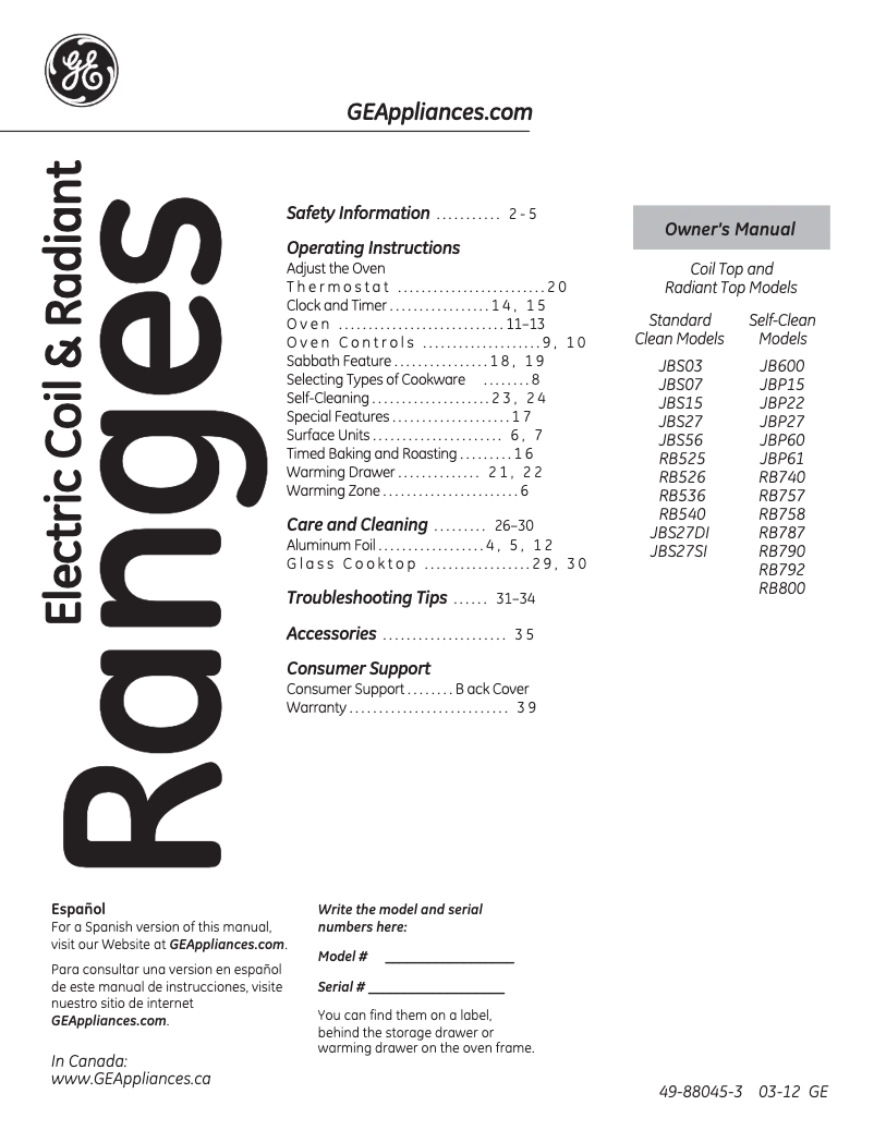 Page 1 of the manual Use and Maintenance Manual Hotpoint RB526DPWW