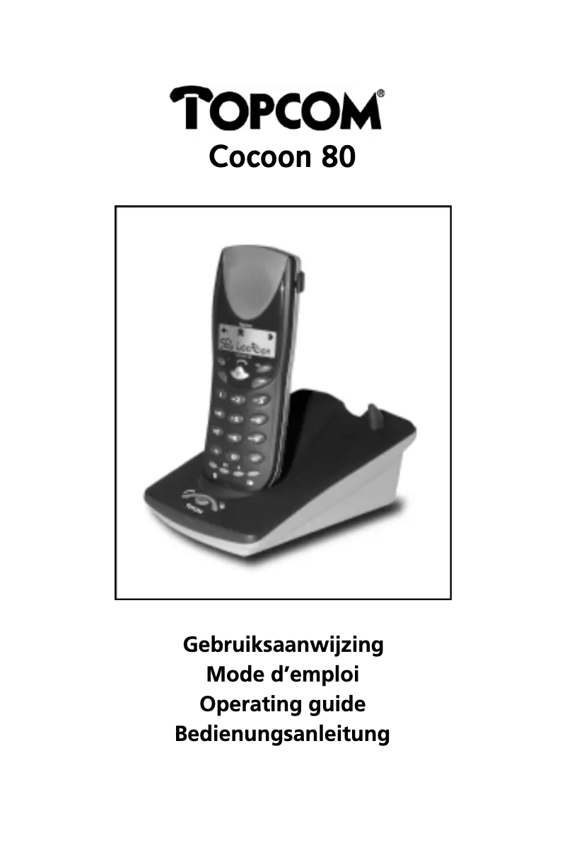 Page 1 of the manual User Manual Topcom Cocoon 80