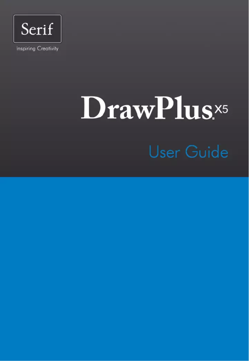 First page image of the manual for DrawPlus X5