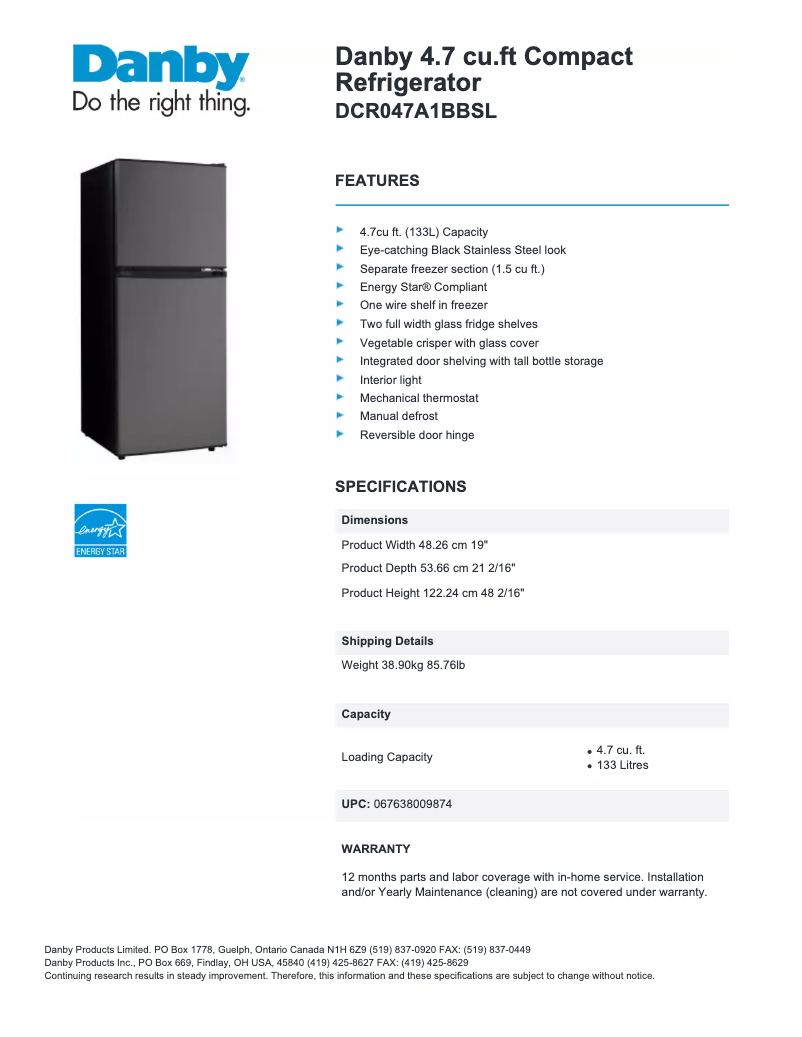 First page image of the manual for DCR047A1