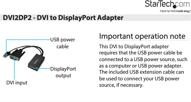 First page image of the manual for DVI2DP2