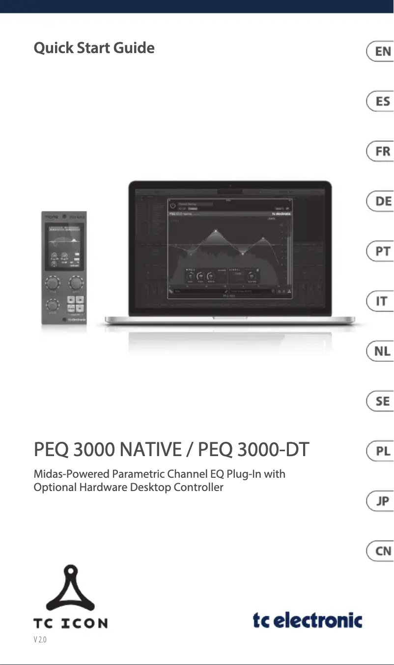 Page 1 of the manual Quick Start Guide TC Electronic PEQ 3000 Native