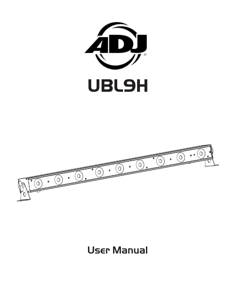 First page image of the manual for UBL9H