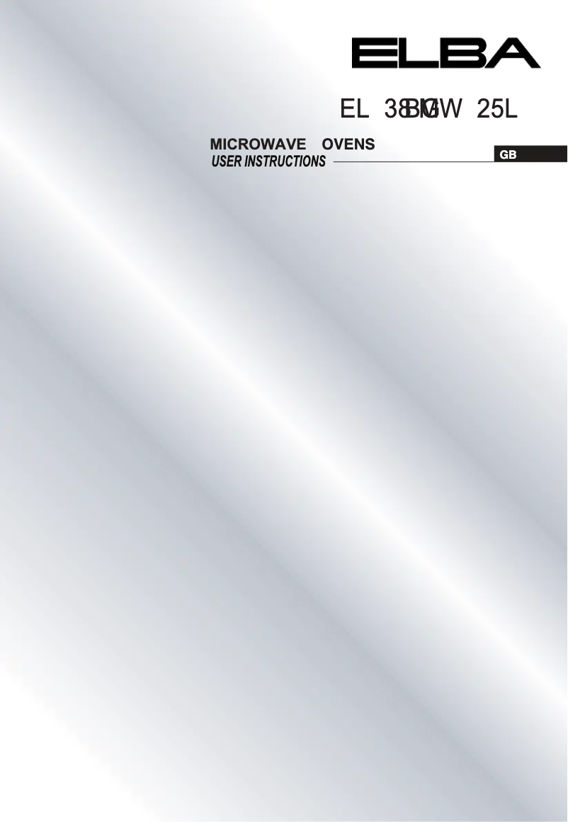 Page 1 of the manual User Manual Elba Elio EL 38BG MW 25L