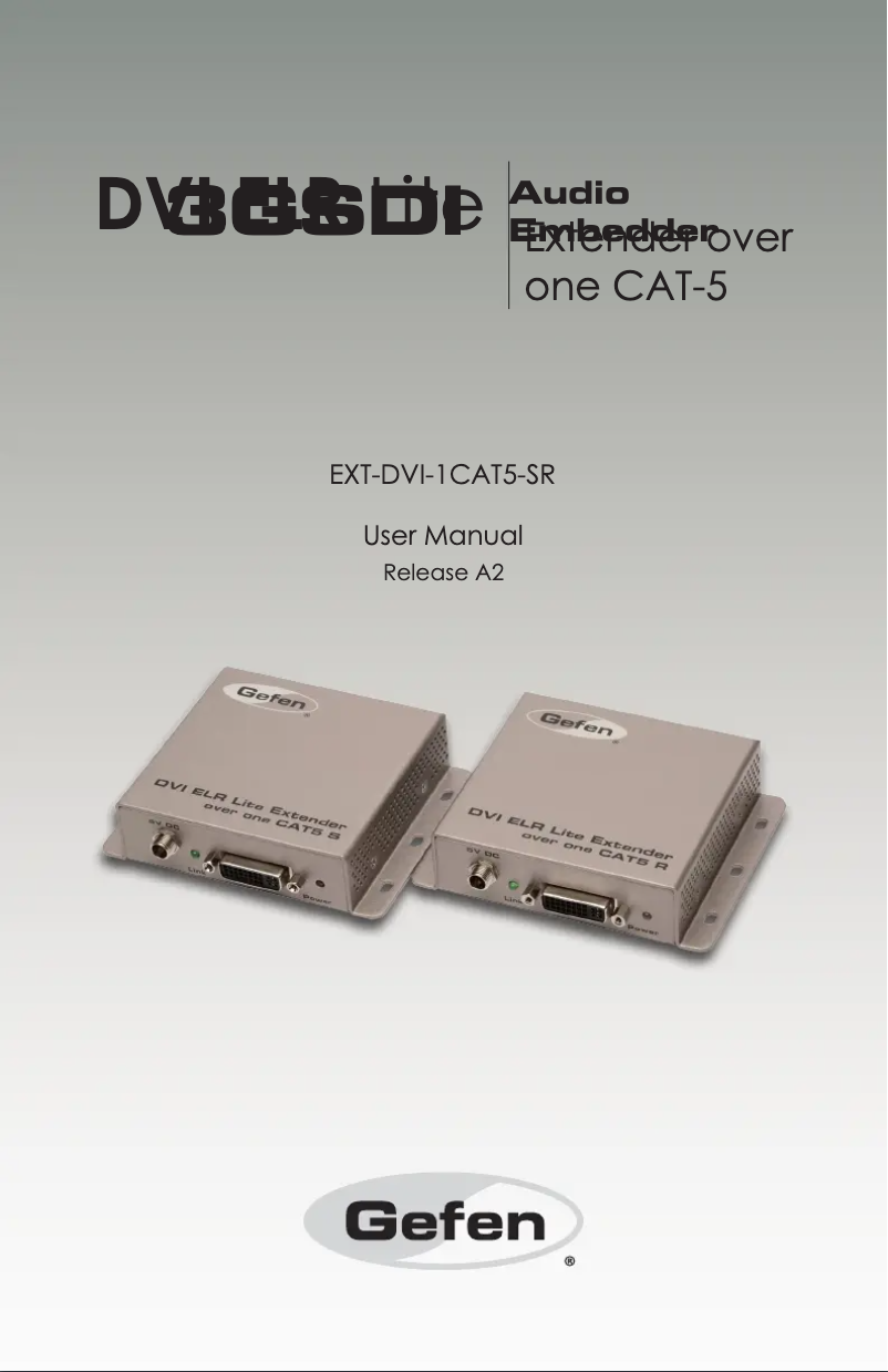 First page image of the manual for EXT-DVI-1CAT5-SR