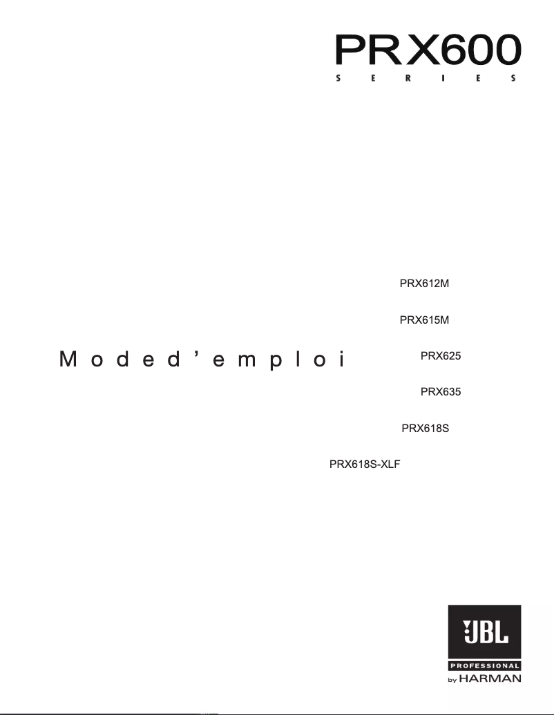 First page image of the manual for PRX618S