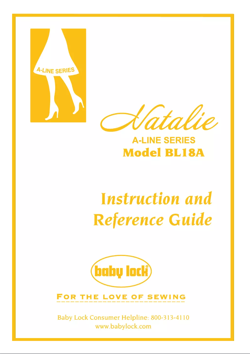 Page 1 of the manual User Manual Baby Lock Natalie BL18A