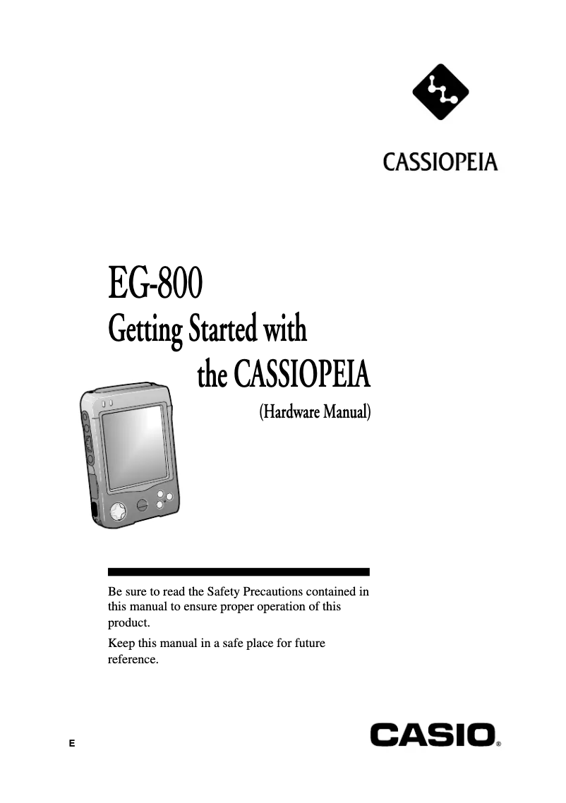 Page 1 of the manual User Manual Casio EG-800