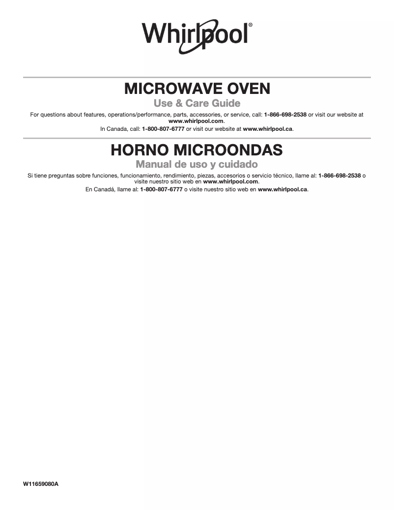 First page image of the manual for WMCS7022PZ