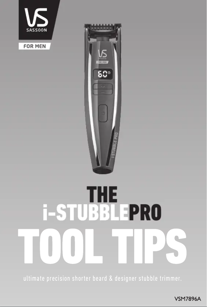 Page 1 of the manual User Manual VS Sassoon I-Stubble Pro VSM7896A