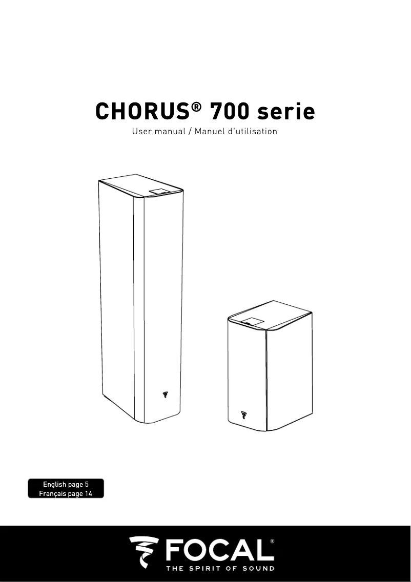 First page image of the manual for Chorus SR 700