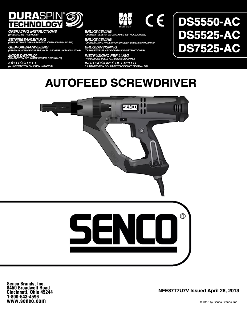 First page image of the manual for 7T2001N