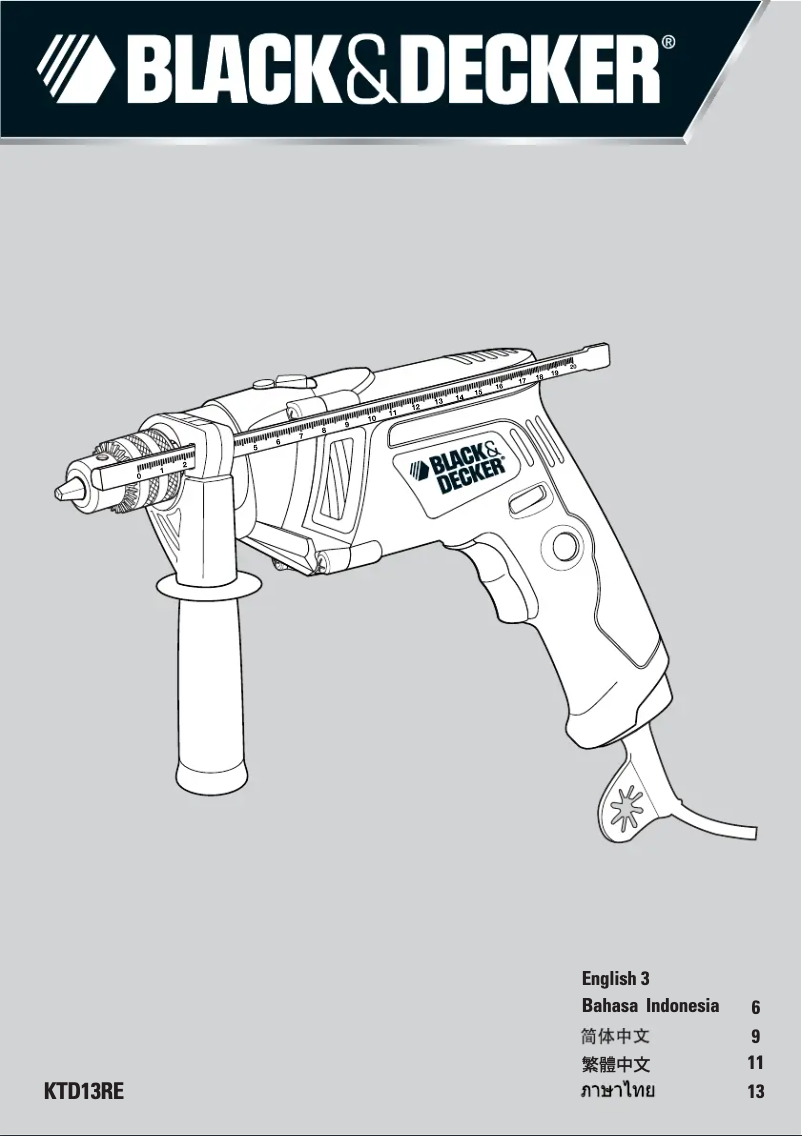 Page 1 of the manual User Manual Black & Decker KTD13