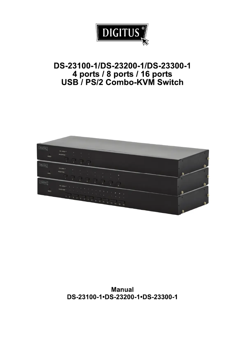 Page 1 of the manual User Manual Digitus DS-23200-1