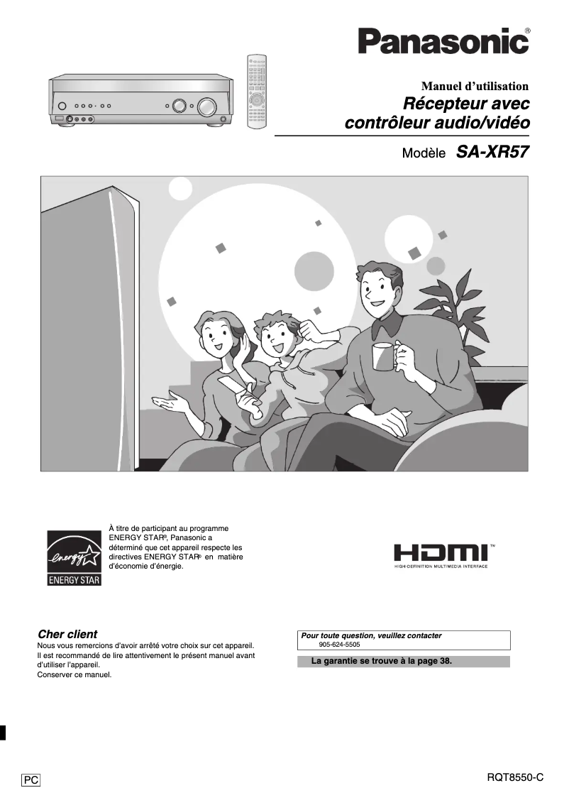 Page 1 of the manual User Manual Panasonic SA-XR57