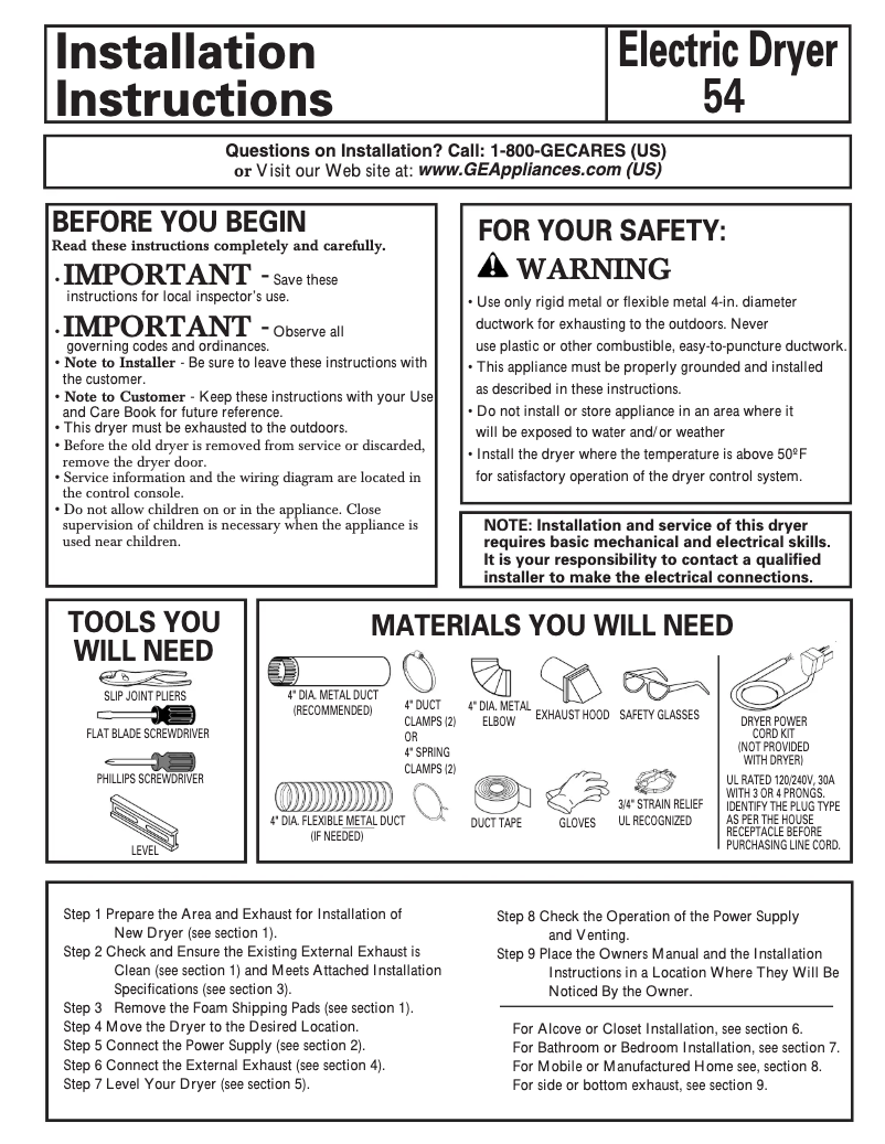 First page image of the manual for Adora DHDVH66EHWW