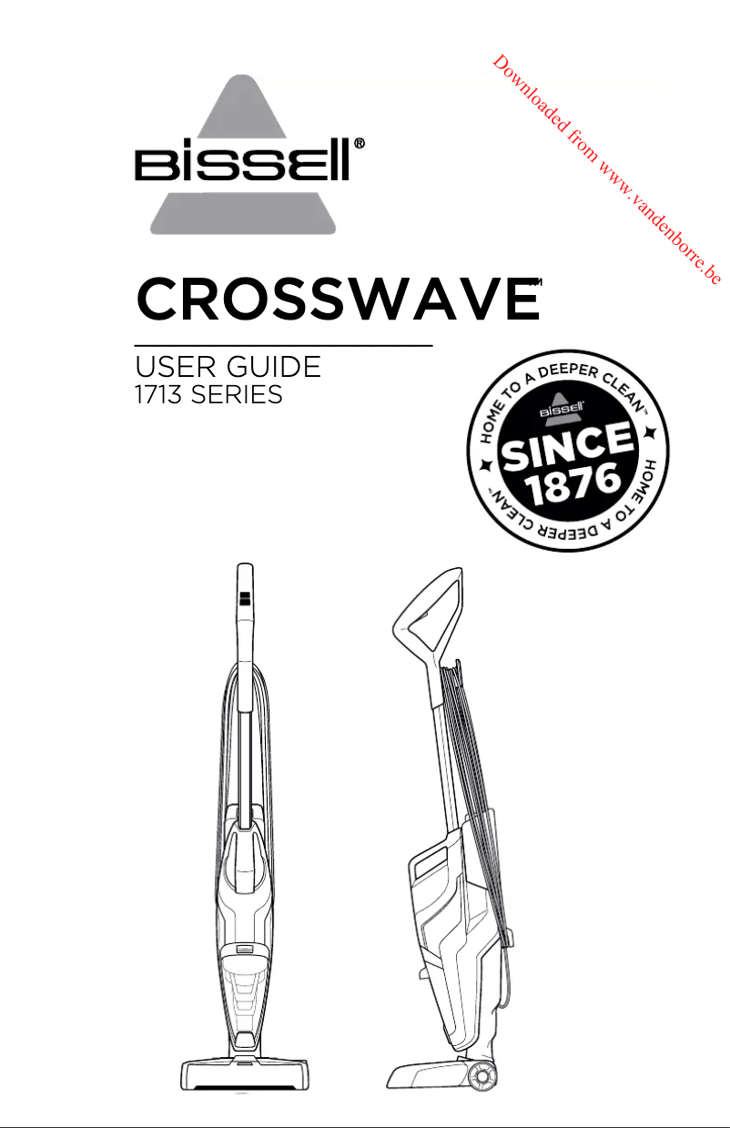 Page 1 of the manual User Manual Bissell CrossWave 17132