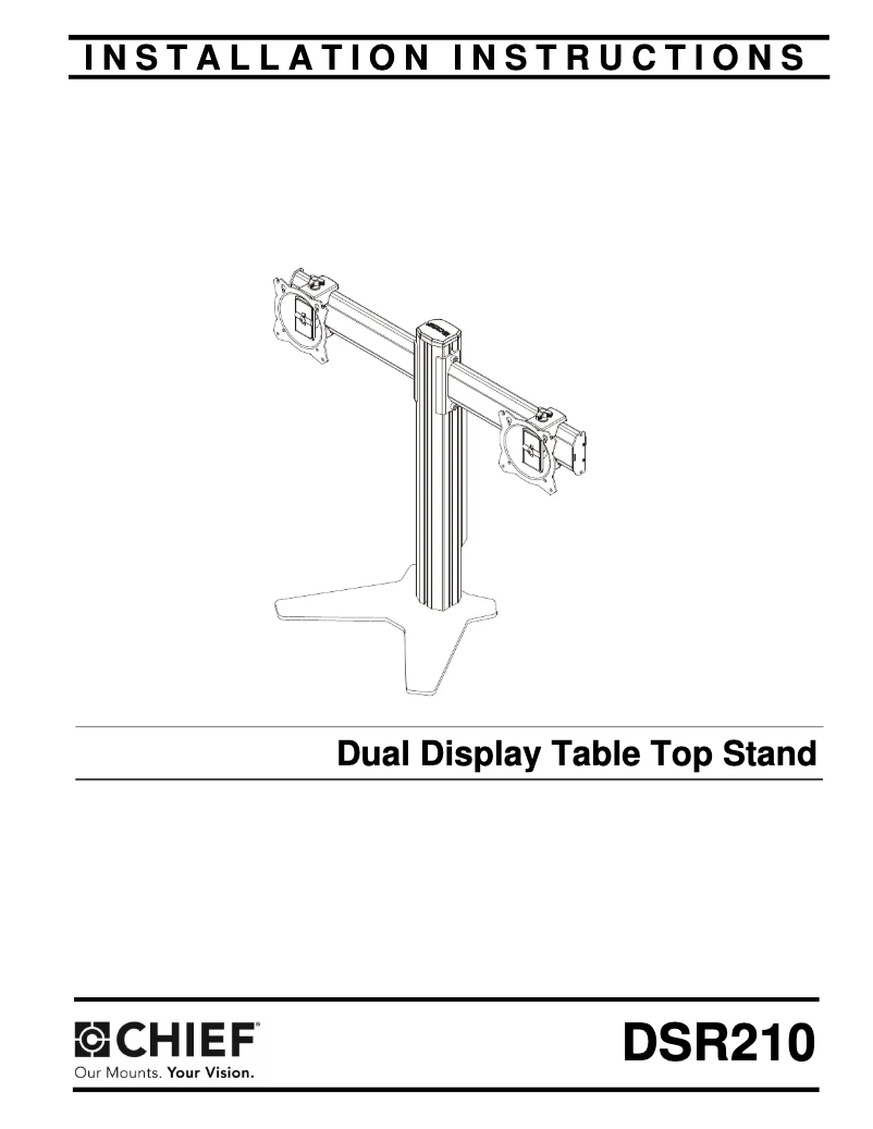 Page 1 of the manual User Manual Chief DSR210B