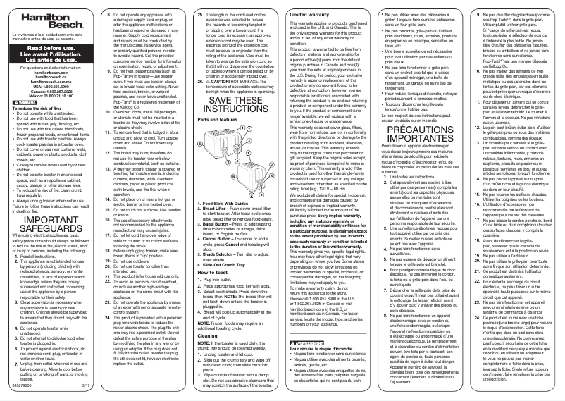 Image de la première page du manuel de l'appareil 24911