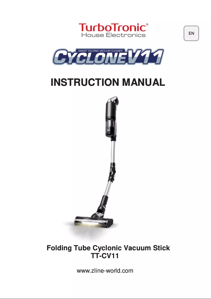 Page 1 of the manual User Manual TurboTronic Cyclone V11 TT-AF11M