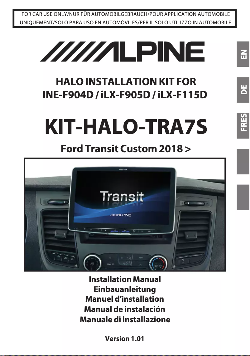 First page image of the manual for KIT-HALO-TRA7S