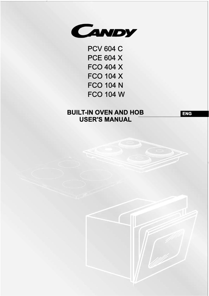 Page 1 of the manual User Manual Candy FCO 404X