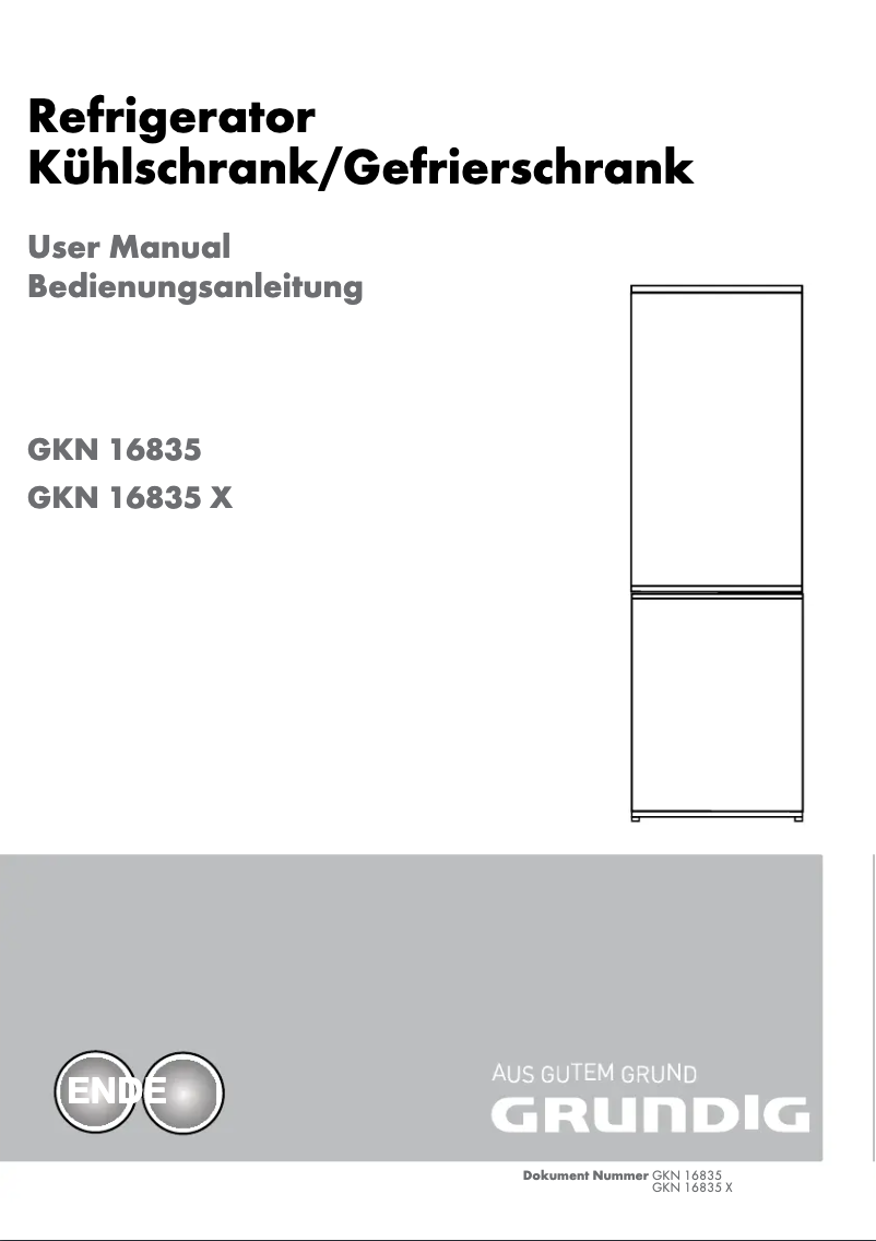 First page image of the manual for GKN 16835
