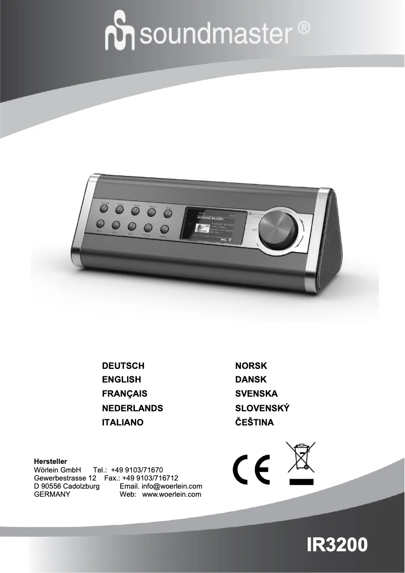 First page image of the manual for IR3200