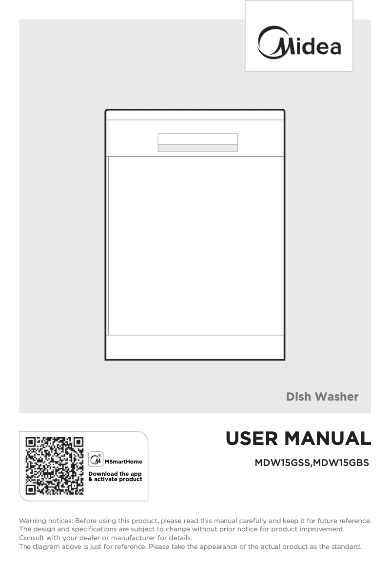 Page 1 of the manual User Manual Midea MDW15GBS