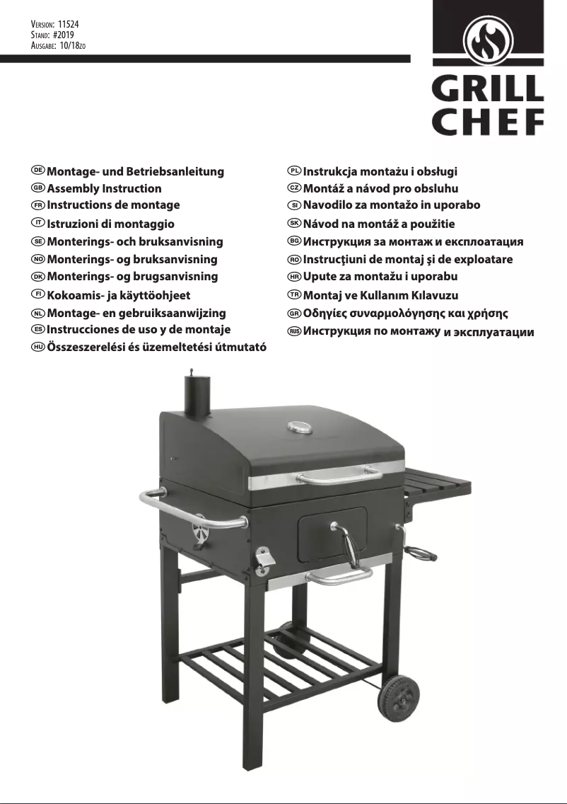 Page 1 of the manual User Manual Grill Chef Comfort Basic 11528