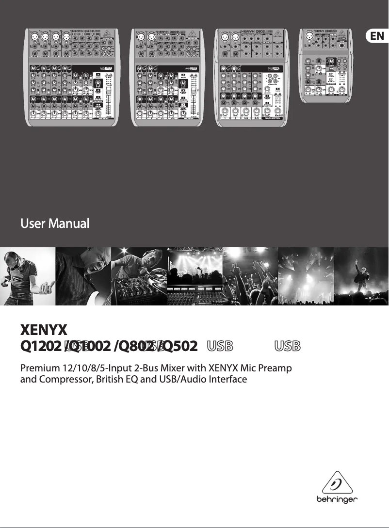 First page image of the manual for Xenyx Q502USB