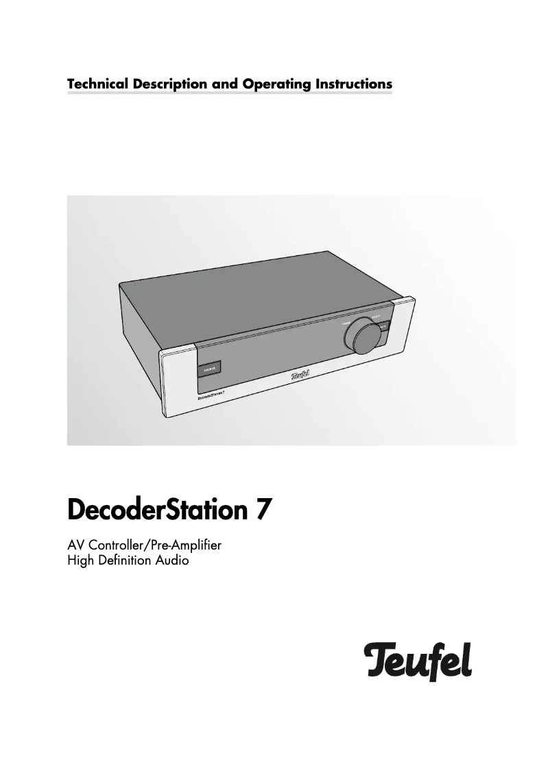 Image de la première page du manuel de l'appareil Complete 7