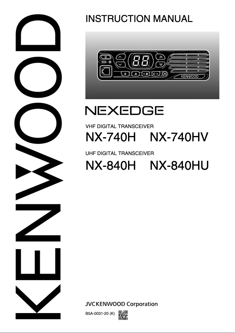 Page 1 of the manual User Manual Kenwood NX-740
