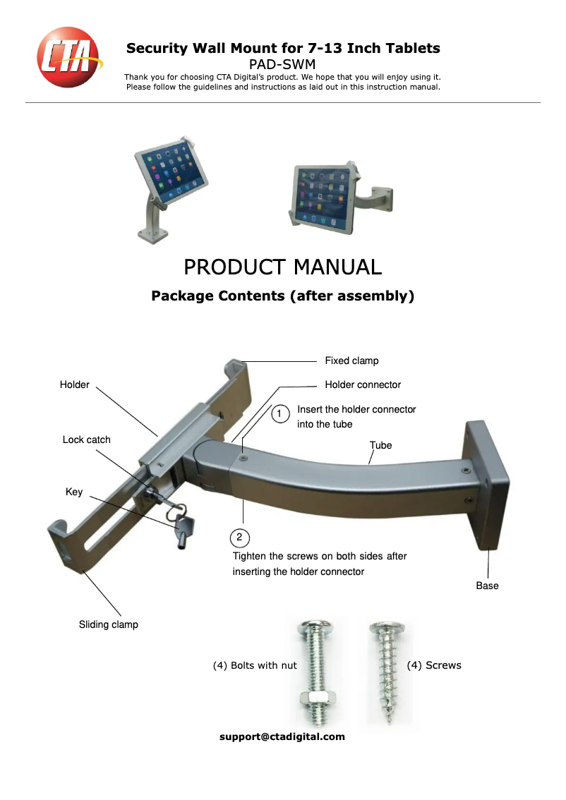 Page 1 of the manual User Manual CTA Digital PAD-SWM