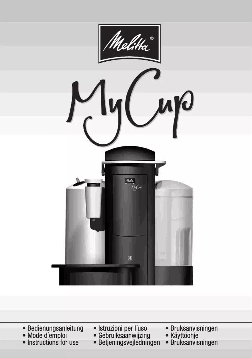 First page image of the manual for MyCup