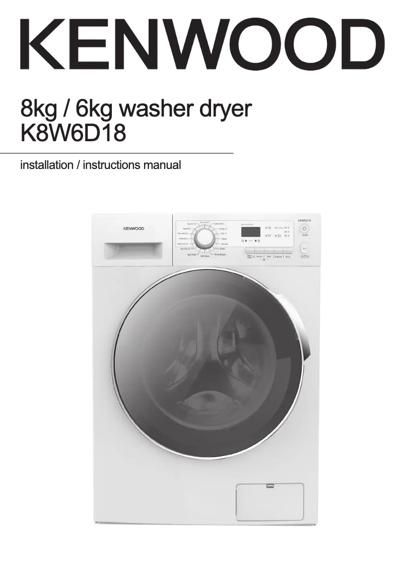 First page image of the manual for K8W6D18