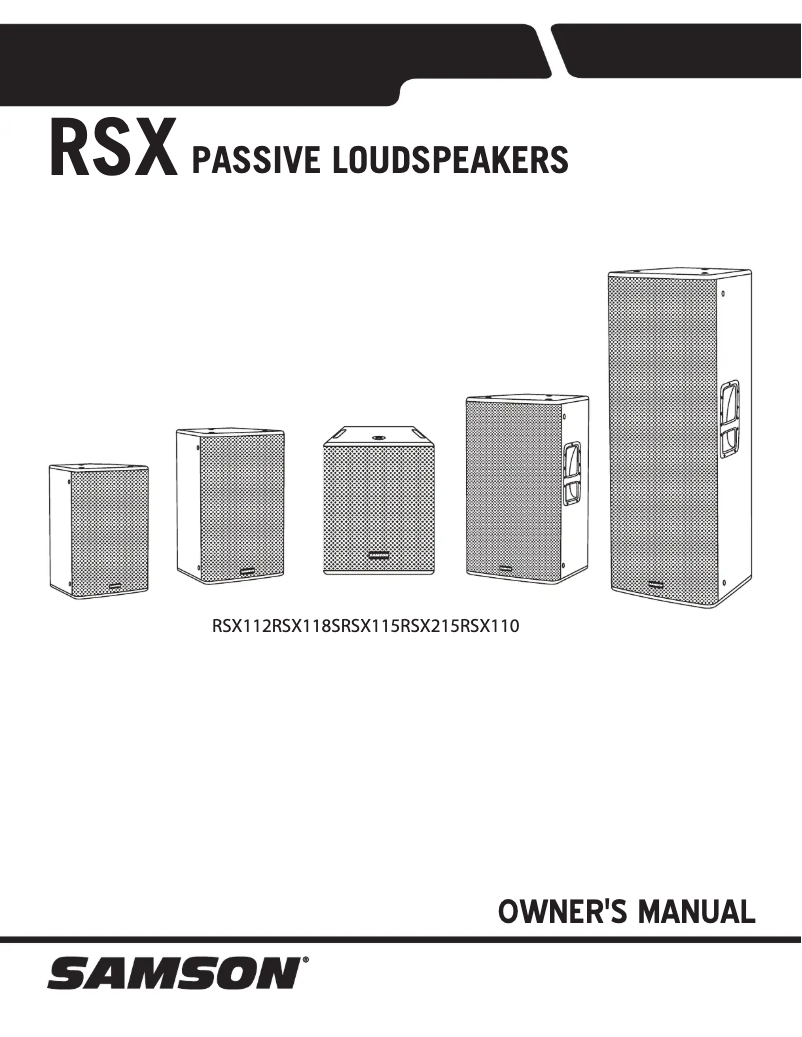 Page 1 of the manual User Manual Samson RSX118S