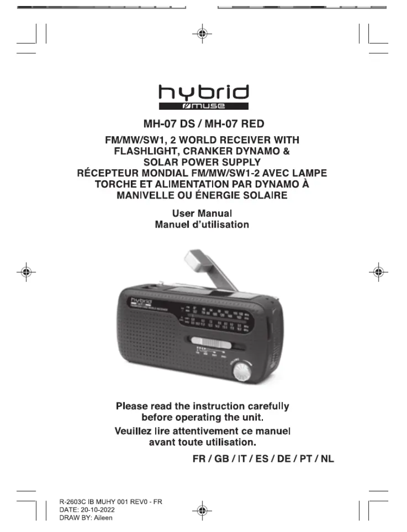 Image de la première page du manuel de l'appareil MH-07