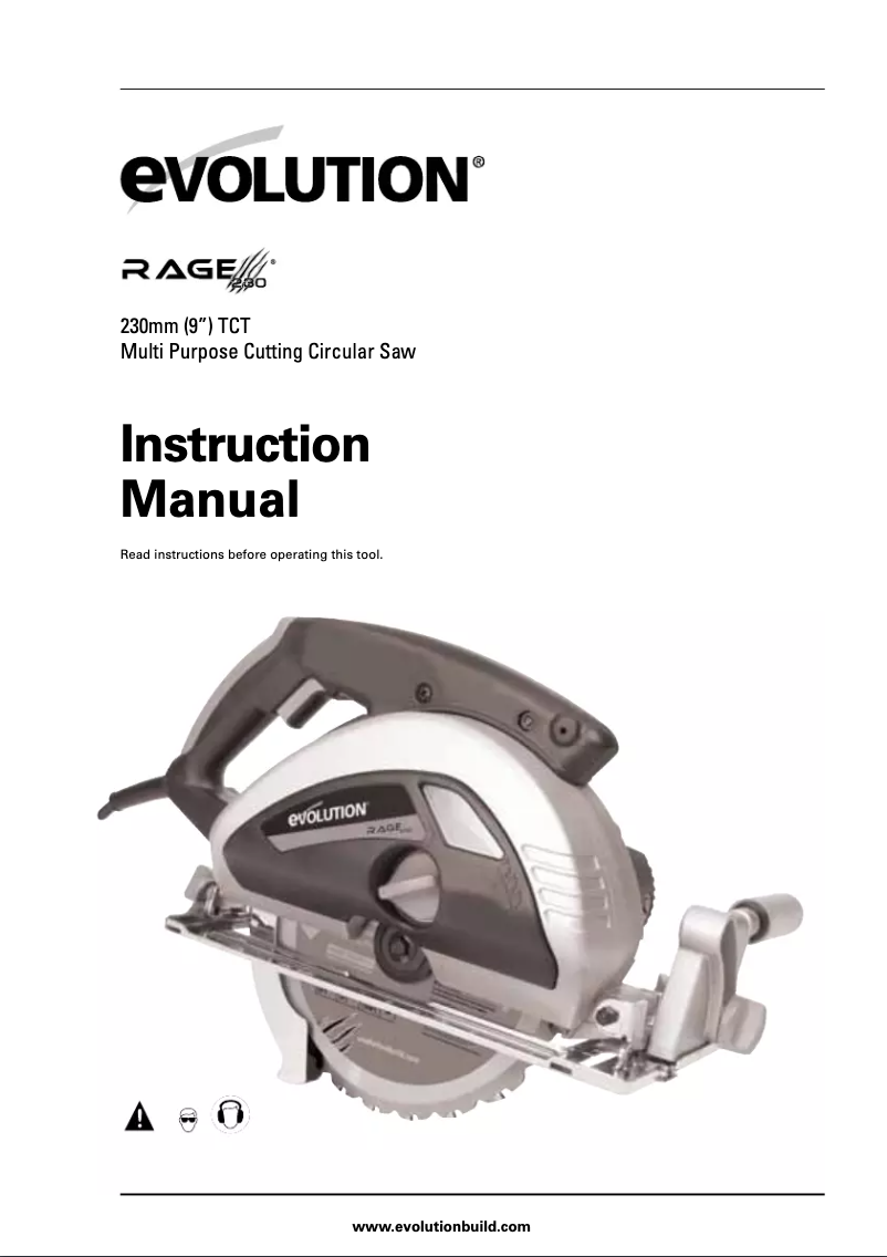 Image de la première page du manuel de l'appareil RAGE230