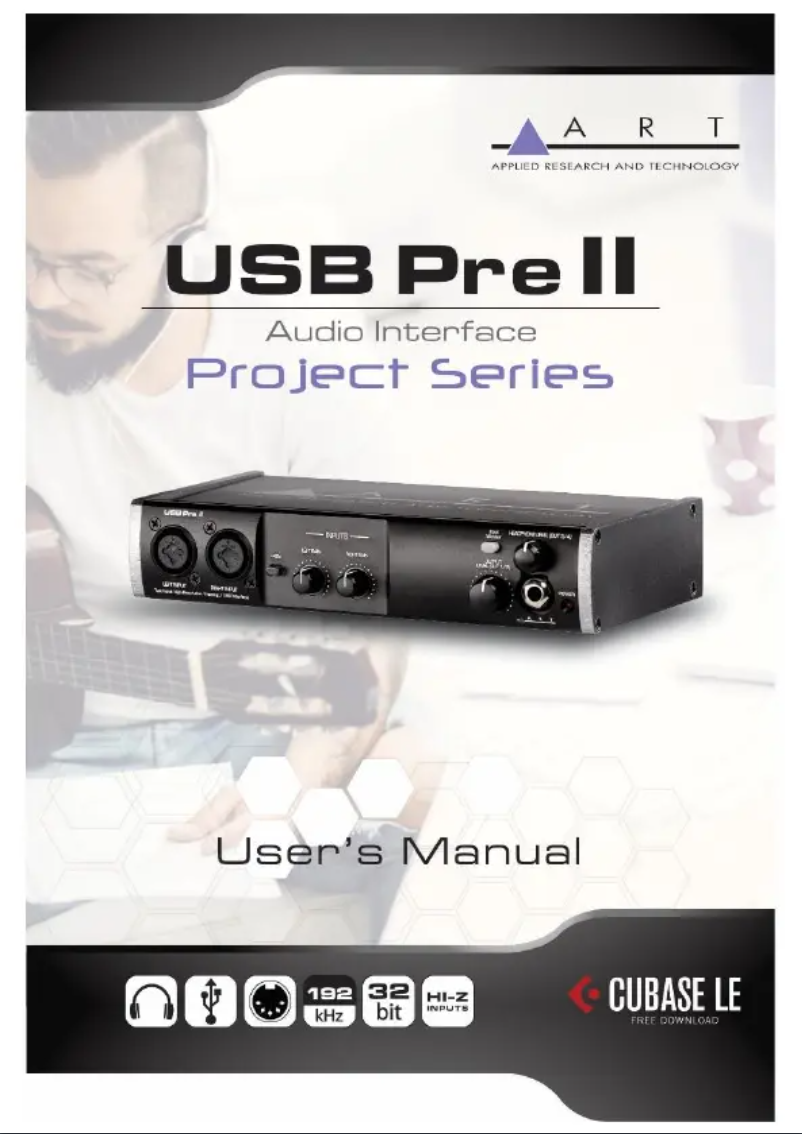 Page 1 of the manual User Manual ART USB Pre II