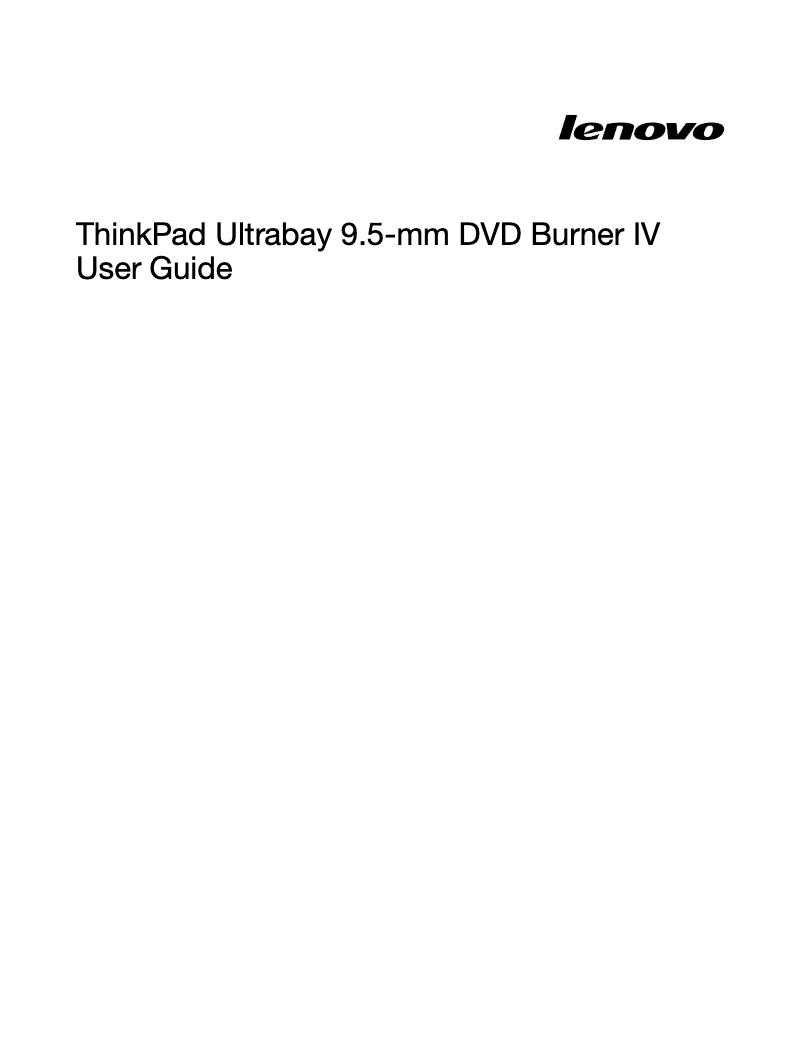 Image de la première page du manuel de l'appareil ThinkPad Ultrabay