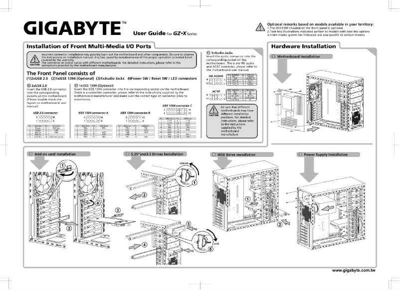 Page 1 of the manual User Manual Gigabyte GZ-KXA