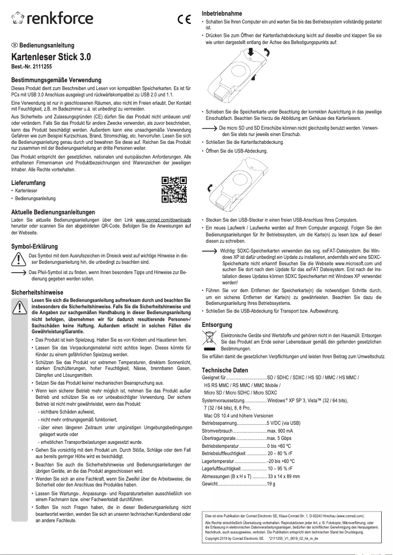 Page 1 of the manual User Manual Renkforce RF-3285273