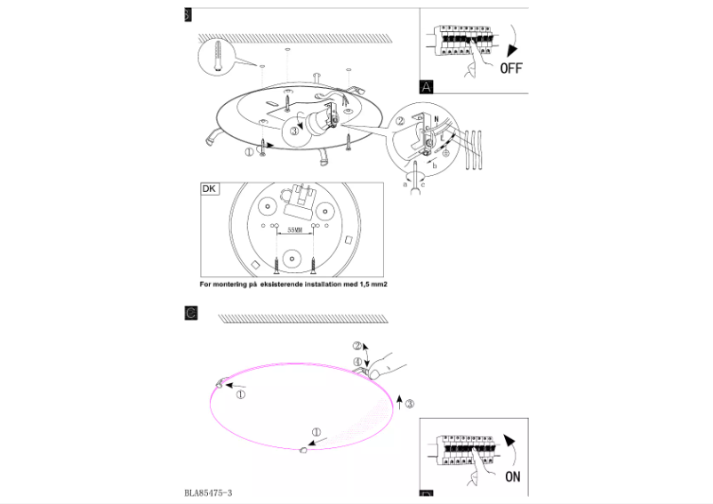 Page 1 of the manual User Manual Eglo Mars 1