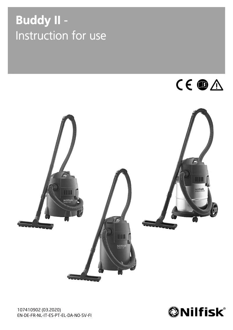 Page 1 of the manual User Manual Nilfisk Buddy II 18 T