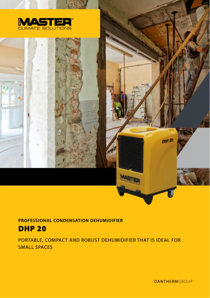 First page image of the manual for DHP 20