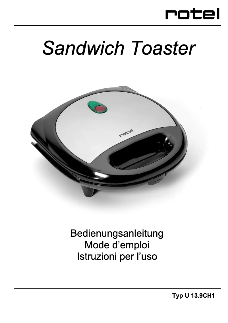 Page 1 de la notice Manuel utilisateur Rotel U13.9CH1