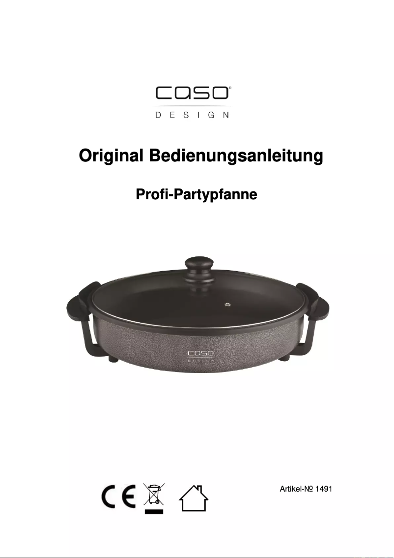 First page image of the manual for Profi-Partypfanne