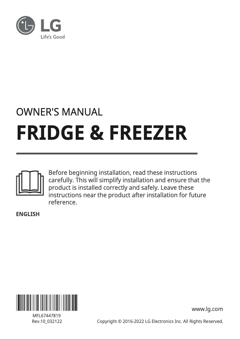 First page image of the manual for GSX961PZVZ