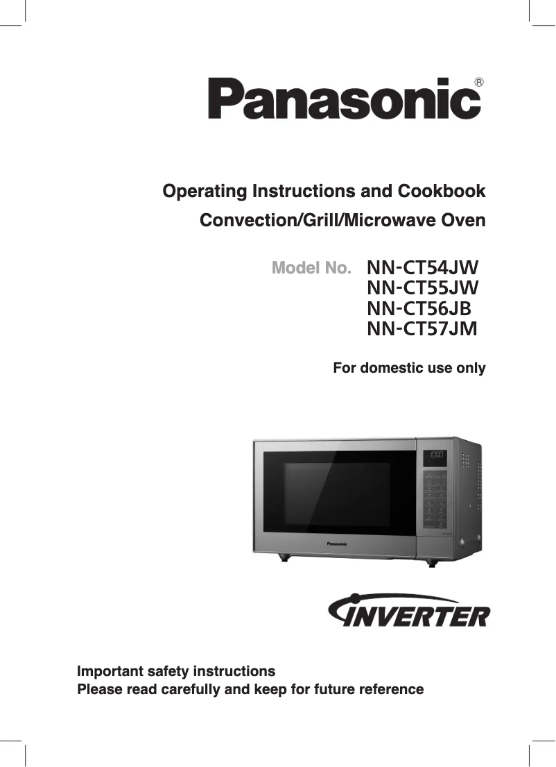 Page 1 of the manual User Manual Panasonic NN-CT57JM